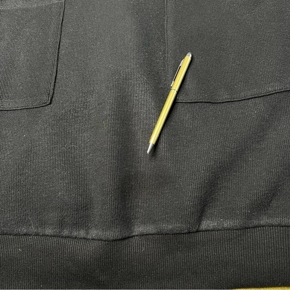 WHO WHAT WEAR Long Sleeve Black Longevity Hoodie Dress Women's Size XS - Picture 16 of 16